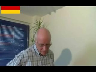 German grandpa makes young young lady lascivious