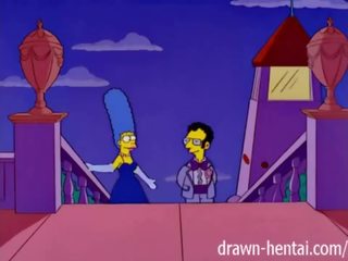 Simpsons بالغ فيديو - marge و artie afterparty
