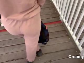 I barely had time to swallow superior cum&excl; Risky public adult video on ferris wheel - CreamySofy